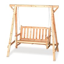 Hot Sale Weatherproof Wood Home Patio Garden Decor Bench Swing