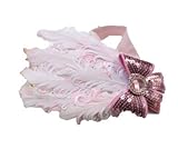 ベビー　キッズ　カチューシャ　ヘアアクセサリー　ヘアバンド　羽　花　髪飾り　かわいい　ピンク