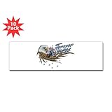 IMAGE OF Bumper Sticker (10 Pack) Forever Wild Eagle Motorcycle and US Flag
