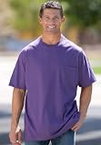 KingSize Big & Tall Lightweight Crewneck Cotton Tee Shirt with Pocket