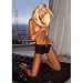 (24x36) Topless Blonde, Victoria Silvstedt in Black Shorts, Photo Print Poster