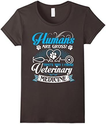 Women's I chose Veterinary Medicine because humans are gross T-Shirt Medium Asphalt