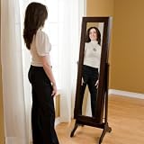 Powell Espresso Jewelry Armoire Cheval Mirror