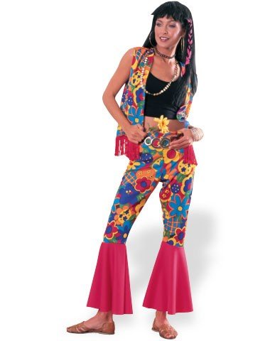 Rubies Costume Co Women's Flower Power Costume Multicoloured One Size
