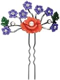 Poppy Hair Pin - Collectible Flower Hairpin Beauty Accessory Figure
