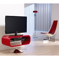 OPod TV stand showing TV and DVD player in home