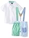 Mud Pie Baby Boys' 3 Piece Gingham Short Button Down and Bow Tie Set