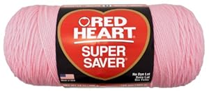 Red Heart E302B.0373 Super Saver Jumbo Yarn, Petal Pink