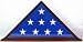 5' X 9.5' Flag Case for Veteran / Funeral / Burial Flag - with Stand Base, Dark Cherry Finish, SOLID