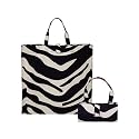 Murval of Paris Foldable City Bag - Zebra Pattern