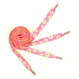 【全3色】靴ひも フラワー　菊柄靴紐 ピンク　靴レース 115～120cm  1足組(2本入り)  シューレース  Shoelace(7094-1)