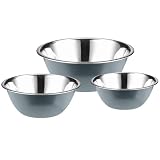 Schüssel Set 3tlg TREND COLOR / ELO / Edelstahl Schüsseln , Schüssel Set - COOL GREY