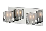 IMAGE OF ET2 Lighting E22032-18 2 Light Blocs Wall Sconce, Chrome