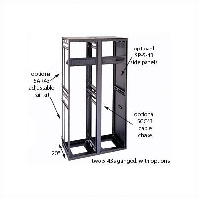 20 D Slim 5 Series Equipment Rack Enclosure Rack Spaces: 29U Spaces