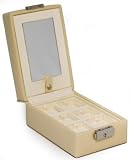 Luxury Cream Leather Earring/Jewellery Box