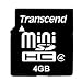 Transcend 4GB miniSDHC (SD 2.0 SPD Class 4)