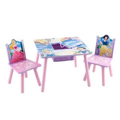 Delta Enterprise Disney Princess Storage Table and Chairs with Restickables in Pretty Pink