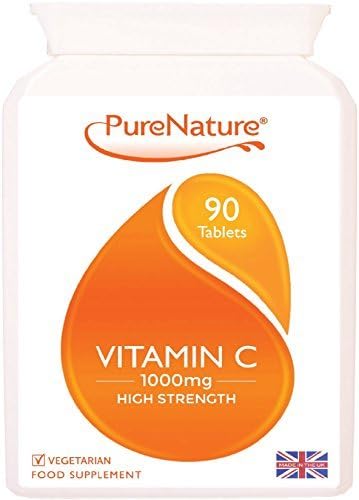 90 Vitamin C High Strength and Absorption 1000mg Vegetarian Tablets - 3 Month Supply