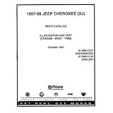 1997 1998 JEEP CHEROKEE Parts Book List Guide Catalog by Jeep