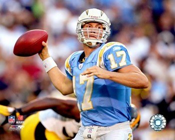 Philip Rivers - '06 / '07 Throwback Jersey - Licensed Photo by PhotoFile (10x8)