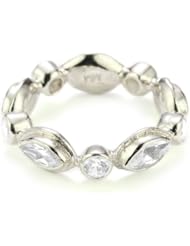 MELINDA MARIA "Gwyneth Collection" Platinum Plated Ring, Size 7