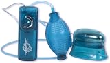 Doc Johnson Pucker-up Vibrating Vaginal & Clitoral Pump - Blue