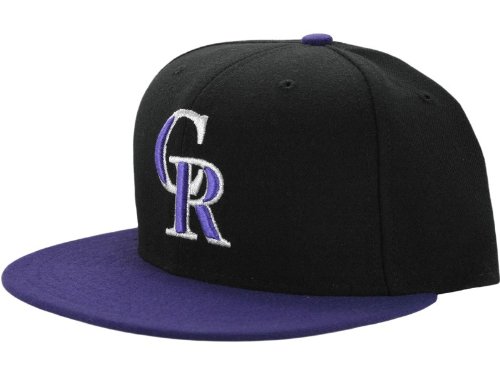 Colorado Rockies MLB 59Fifty ALTERNATE 1 Fitted Cap by New Era (Black-Purple)(Size=7)