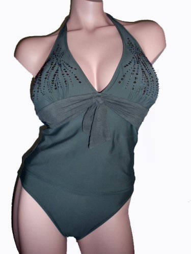 Profile by Gottex Olive Halterkini Swimsuit
