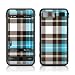 Turquoise Plaid Design Protective Skin Decal Sticker for Samsung Omnia SCH-i910 Cell Phone