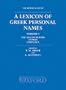 A Lexicon of Greek Personal Names: Volume I: The Aegean Islands, Cyprus and Cyrenaica