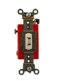 Leviton 1221-2WL 20-Amp, 120/277-Volt, Toggle Locking Single-Pole AC Quiet Switch, Extra Heavy Duty 