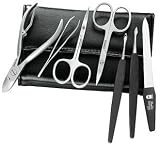  : Leder - Maniküreset Manikür-Etui 7tlg Nagelschere