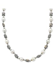 Sterling Silver W/14k 8.5-9m Freshwater Cultured Pearl 20in Necklace