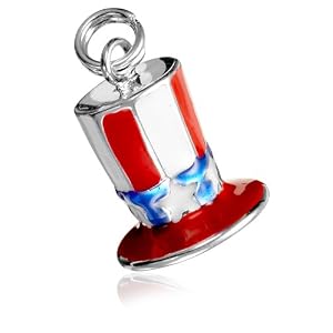 Buy Sterling Silver Uncle Sam Top Hat Charm by Amazon.com Collection