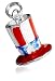 Jewelry : Sterling Silver "Uncle Sam" Top Hat Charm