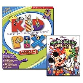 Disney's Magic Artist Deluxe and Kid Pix Deluxe 4 CD by 