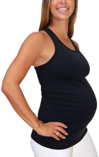Impact Fitness - TrackStar Maternity Tank Top-Small (Black)