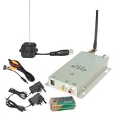 CCTV Spy Security Camera 380TV 1/3 Sharp CMOS Sensor Wireless with Receiver Internal Pinhole Lens 1.5 LUX 6MM (42 Degrees)