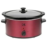 Kalorik 3.5-Quart Slow Cooker, Red