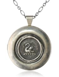 Pyrrha Sterling Silver Mini Swan Large Locket Necklace