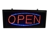 Bright LED Neon Style Light OPEN Business Sign (Red and Blue)