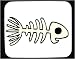 Decorated Mouse Pad with bone, fish, dead, scale