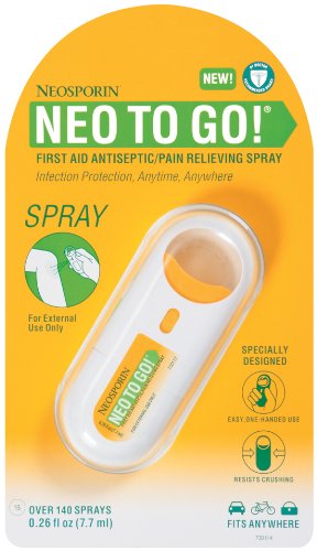 Neosporin Neo To Go Antiseptic Pain Relieving Spray, 0.26-Ounce, 1 Count (Pack of 2)