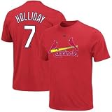 Majestic St. Louis Cardinals #7 Matt Holliday Red Player T-shirt (Small)