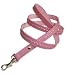 4Ft pink leather leash skillfully sewn by hand