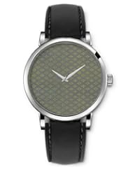 SPRAWL Aanalog Fashion Series Silver Ladies Watches of Genuine Black Leather Strap,Unique Wrist Watch for Women Girls Designed with Yellow flowers on gray background
