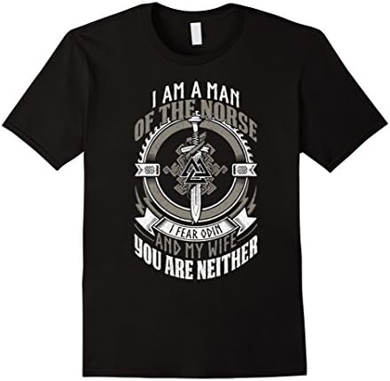 Men's I Am A Man Of The Norse Viking Shirt Large Black