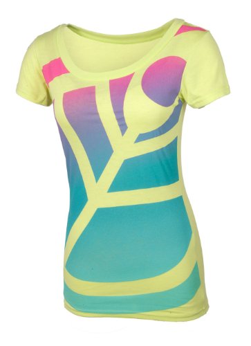NOMIS Damen T-Shirt Gradient Colossal, chartreuse, XS Preisvergleich