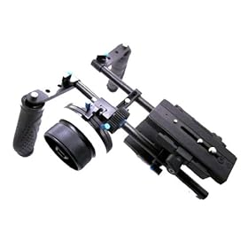 Catclaw DSLR Follow Focus+ Plateform Baseplate Rail Rod Support System + Double Handle+ Shoulder Pad 5D2 7D