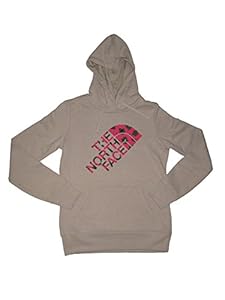 The North Face Womens Leopard Logo Pullover Hoodie, Oatmeal Heather, CBV3291_XL
